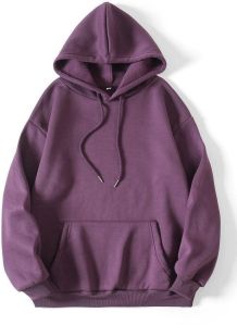 Mens Full Sleeves Purple Hoodie