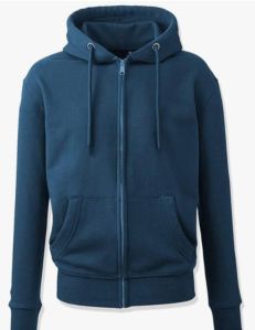 Mens Navy Blue Zip Up Hoodie