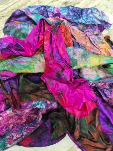 Multicolor Silk Fabric Cutting Waste