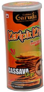 Garlic Prawn Cassava Chips Udang Bawang Flavor, Crispy Indonesian Snack Chips