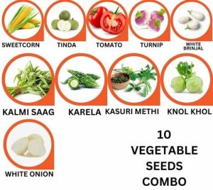 10 Vegetable Seeds Combo Pack