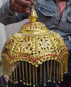 copper gold plated chhatra