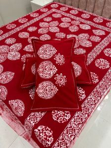 Cotton Batik Printed Double Bedsheet