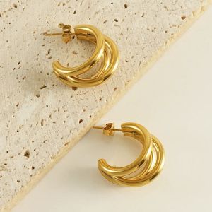 Asymmetrical Irregular Plating Earrings