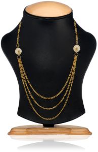 Gold Plated Multi Layered Chain Necklace