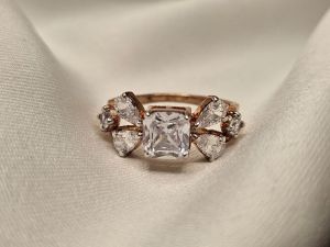 Gold White Vintage Diamond Engagement Ring