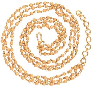 Luxurious Multi-strand Gold Bead Chain Necklace