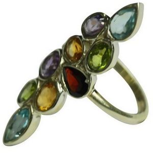 Multi Colored Gemstone Ring