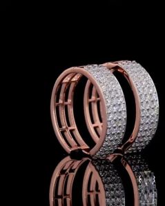 Party Wear Diamond Hoop Earrings