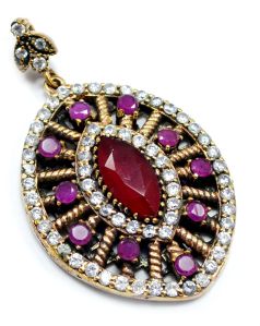 Rubies Gemstone Brooch