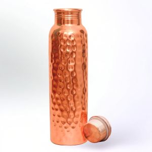 Water Bottle (34oz/1000ml) Handcrafted Ayurvedic 100% Pure Copper Water Bottle for Drinking Heavy