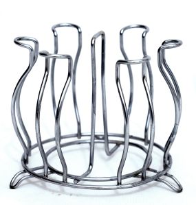 Prachit Lotus Shape Stainless Steel Glass Stand