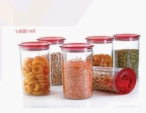 Prachit Plastic Round Pulses Storage Container