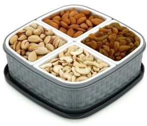 Prachit Plastic Square Dry Fruit Box