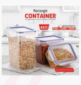 Prachit Plastic Rectangular Pulses Storage Container