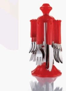 Prachit Star Red Cutlery Set