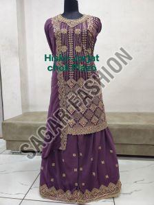 Ladies Full Sleeves Sharara Suit with Dupatta