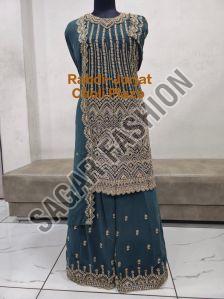 Ladies Georgette Sharara Suit with Dupatta