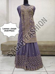 Ladies Lavender Sharara Suit with Dupatta