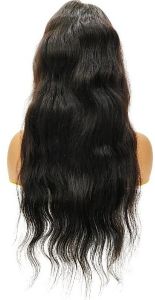 Black Adjustable Real Hair Wig