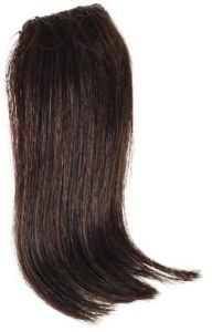 Brown One Clip Real Hair Invisible Bangs