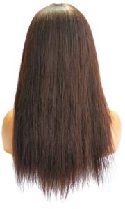 Dark Brown Adjustable Real Hair Wig