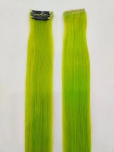 Green Synthetic Clip In Hair Extension