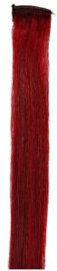 Red Real Hair One Clip In Streaks