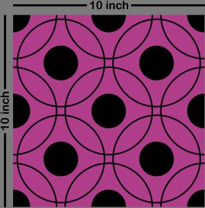 Black Dots and Circles Design Fabric
