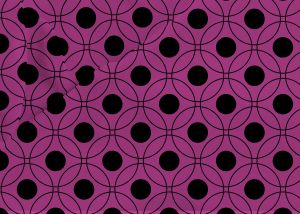 Black Dots and Circles Design Fabric