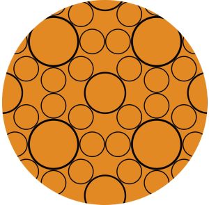 Abstract Circle Art Print Fabric