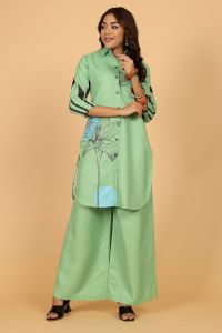 Ladies Green Floral Co-Ord Set