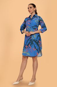 Ladies Leaf Patterned Dress