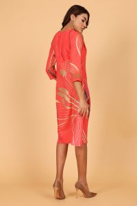 Ladies Elegant Red Floral Dress