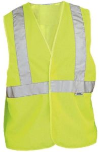 Neon Yellow Nylon Reflective Safety Jacket