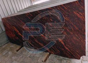 Polished Himalayan Red Granite Slab
