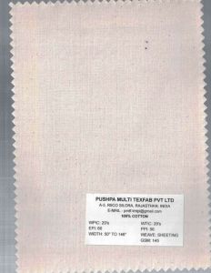145 GSM Cotton Sheeting Fabric