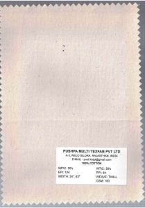 160 GSM Twill Cotton Fabric