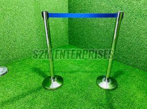 Stainless Steel Queue Manager With Velvet Rope