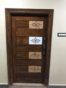 Polished Wooden Safety Door