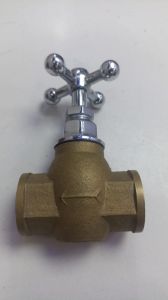 Brass Stop Valve Chrome Cross Handle