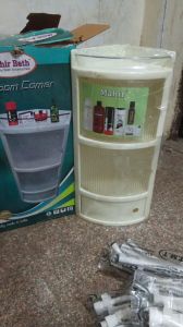 Bathroom Organizer Mahir Dual Shelf Unit