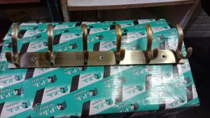 Brass 6-Hook Wall Mount Coat Rack