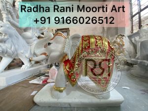 Marble Elephant Idol