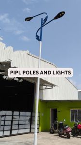 Decorative Double Arm Street Light Pole