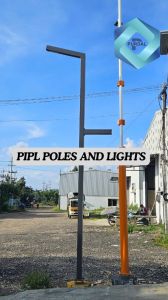 Double Arm Square Street Light Pole