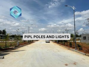 Single Arm Outdoor Street Light Pole