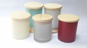 200 Ml Matt Colored Frosted Glass Candle Jar