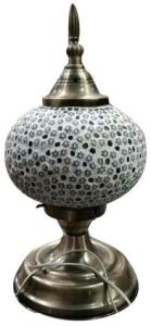 Metal Frame Mosaic Glass Table Lamp