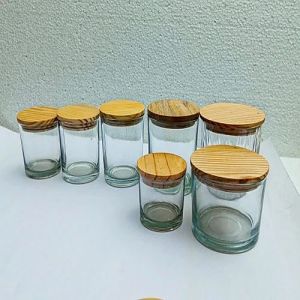 Transparent Glass Candle Jars